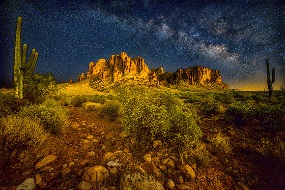 Superstition Mountains Milky Way