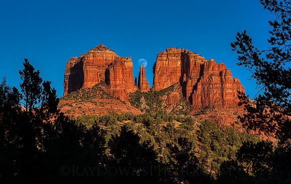 Moon Rise over Cathedral Rock Sedona AZ