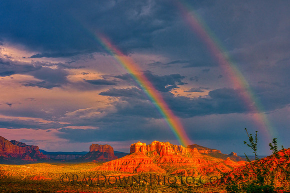 Double Rainbow over Cathedral Rock Sedona Az