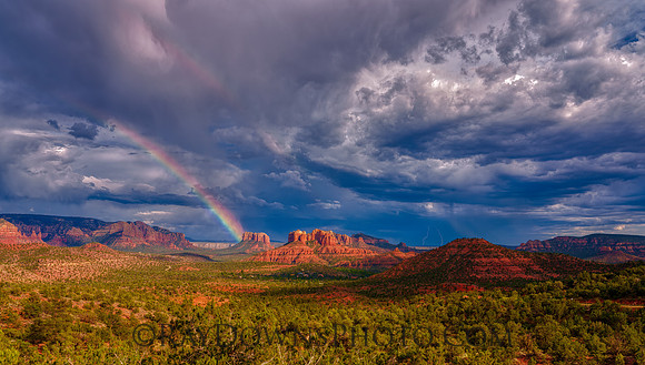 Rainbow over Cathedral Rock Sedona AZ