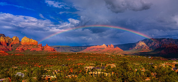 Low Rainbow over Sedona Arizona