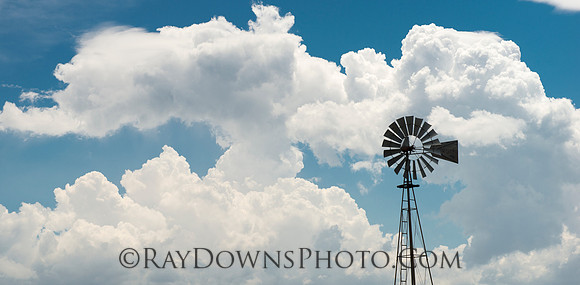 Windmill blue sky