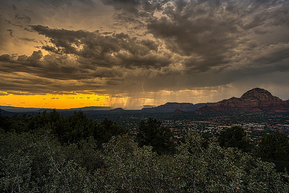 Sedona Lightning Monsoon Season 2025