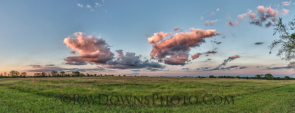 Pasture clouds Panorama